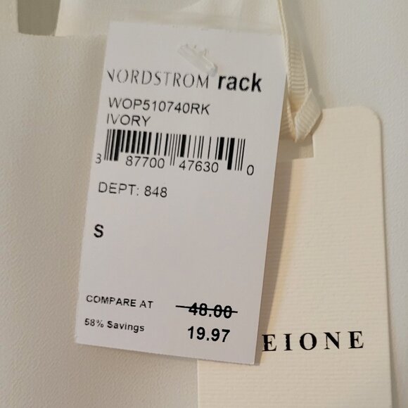 New PLEIONE Sleeveless White Swing BLOUSE top S NWT - Picture 4 of 5